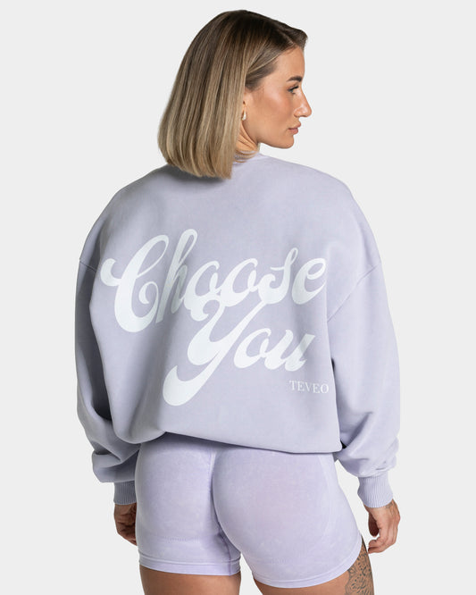 Sweat-shirt Acid oversize « lilas »