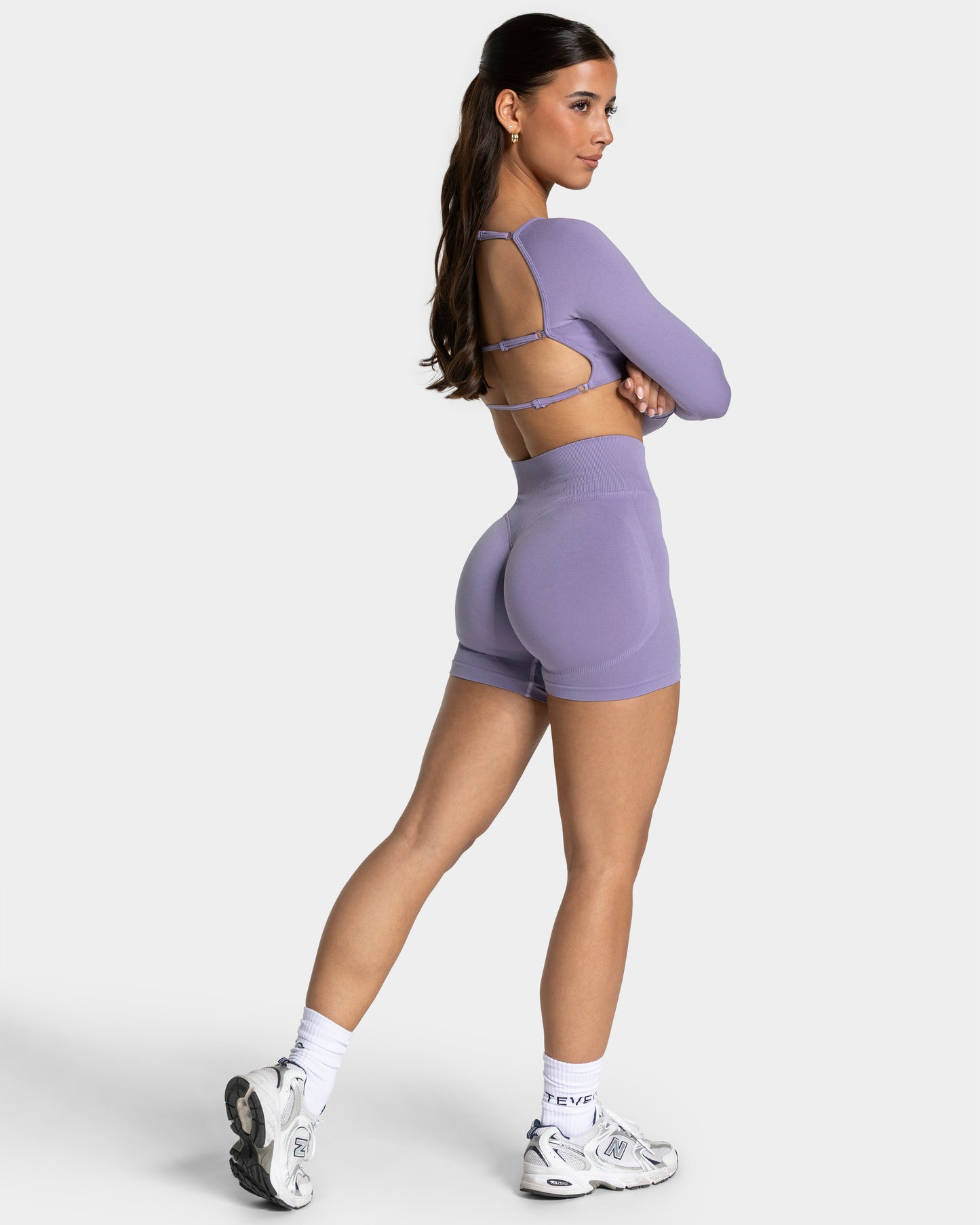 Haut à manches longues Backless Femme « lavande »