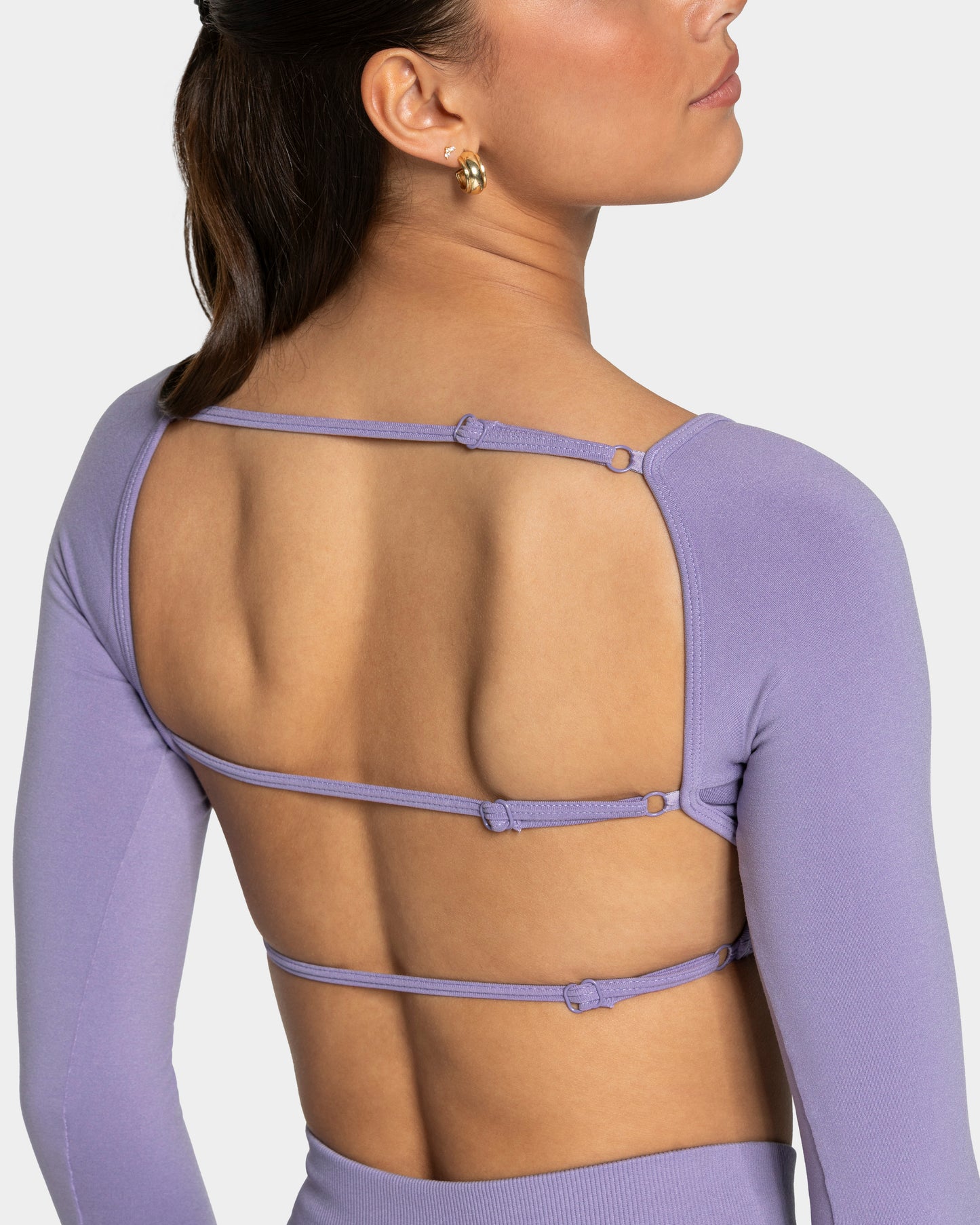 Haut à manches longues Backless Femme « lavande »