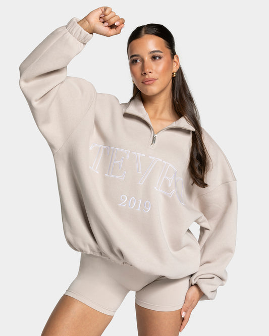 Femme Half Zip Sweater "Cream"