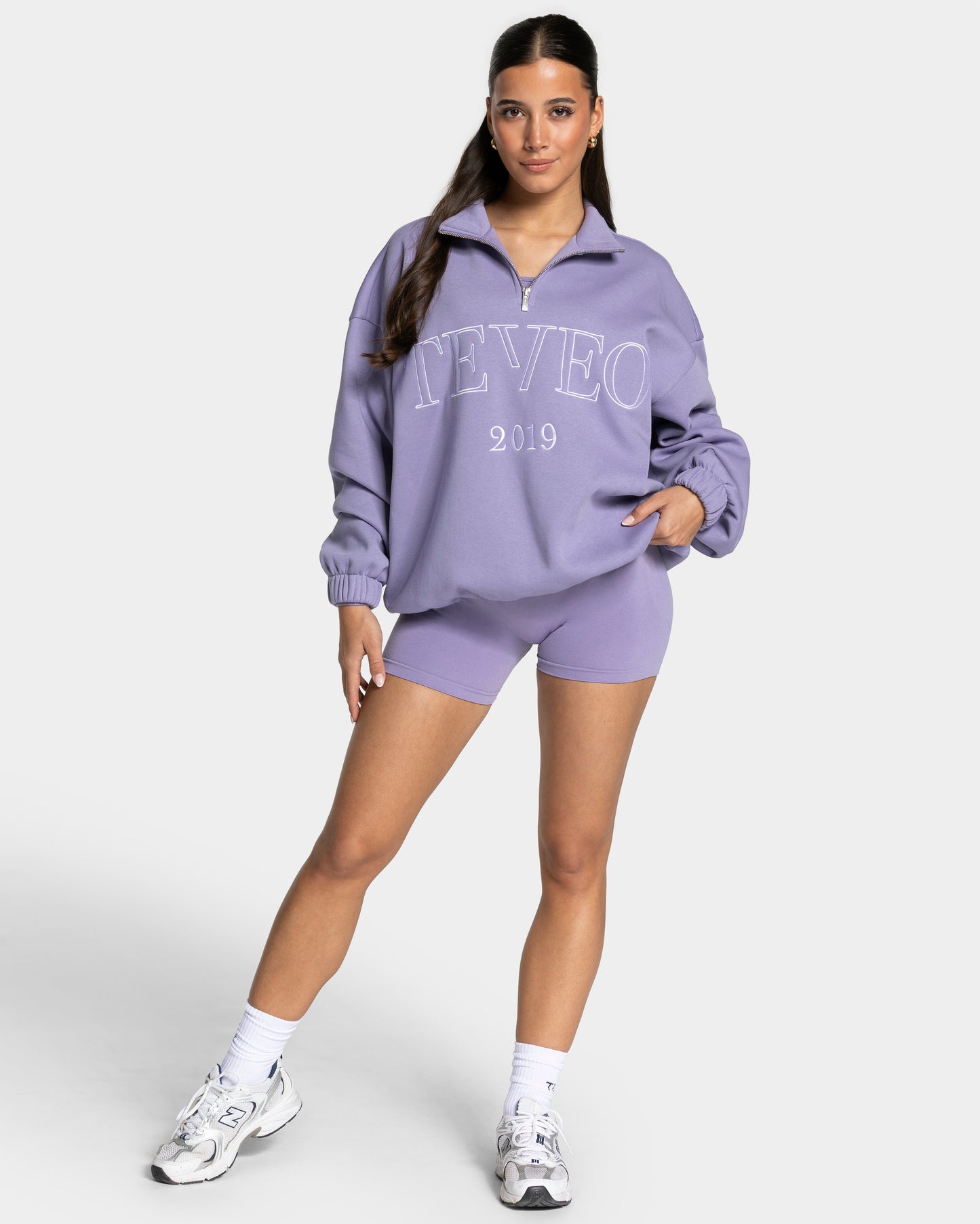Femme Half Zip Sweater ‘Lavender’