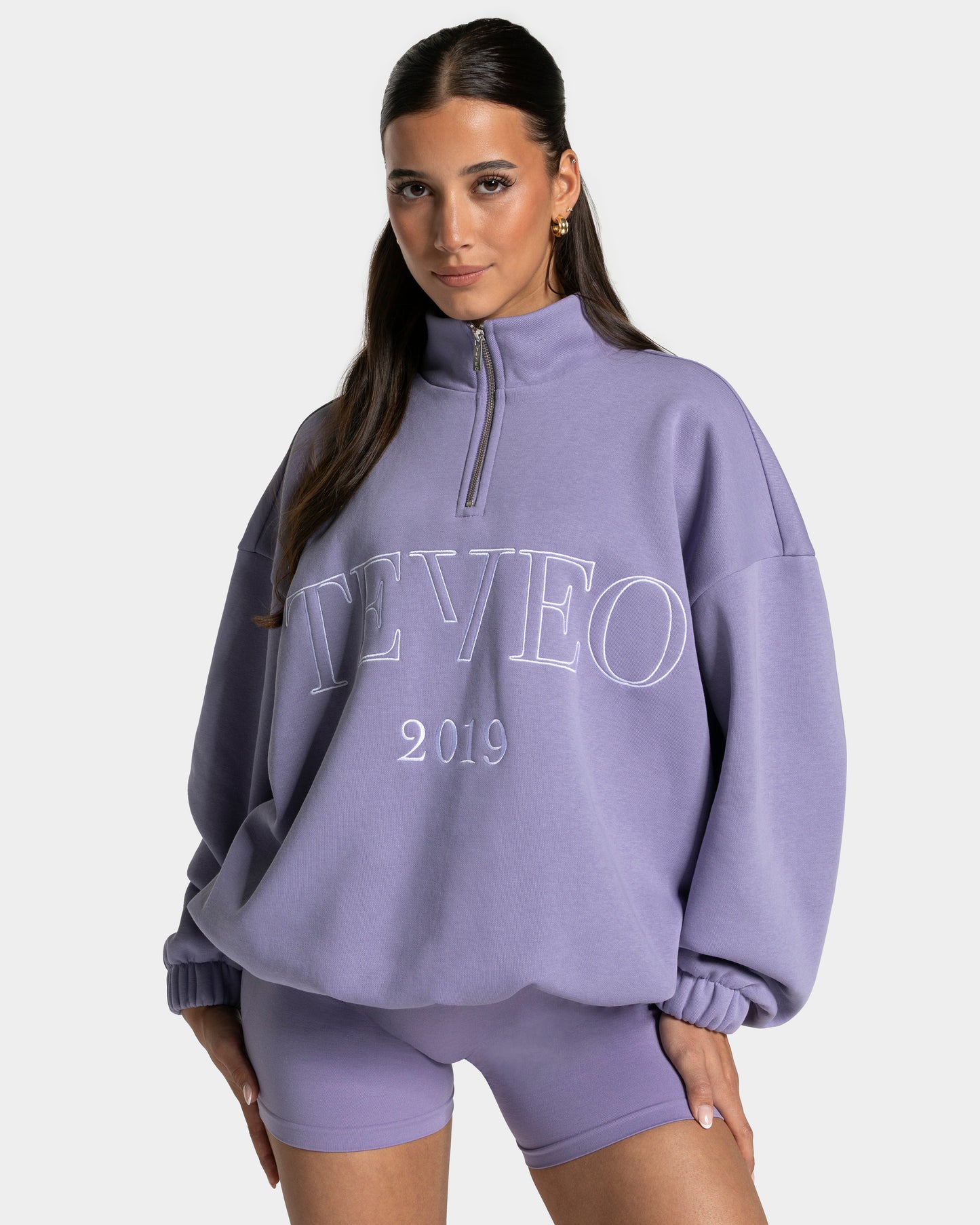 Femme Half Zip Sweater ‘Lavender’
