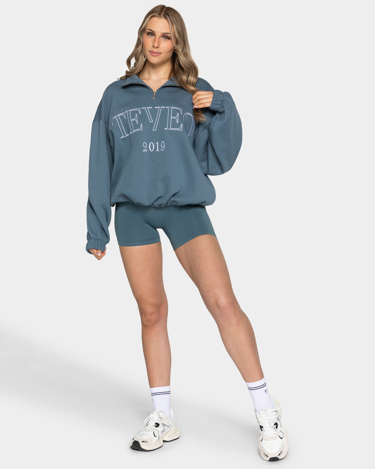 Femme Half Zip Sweater ‘Teal’