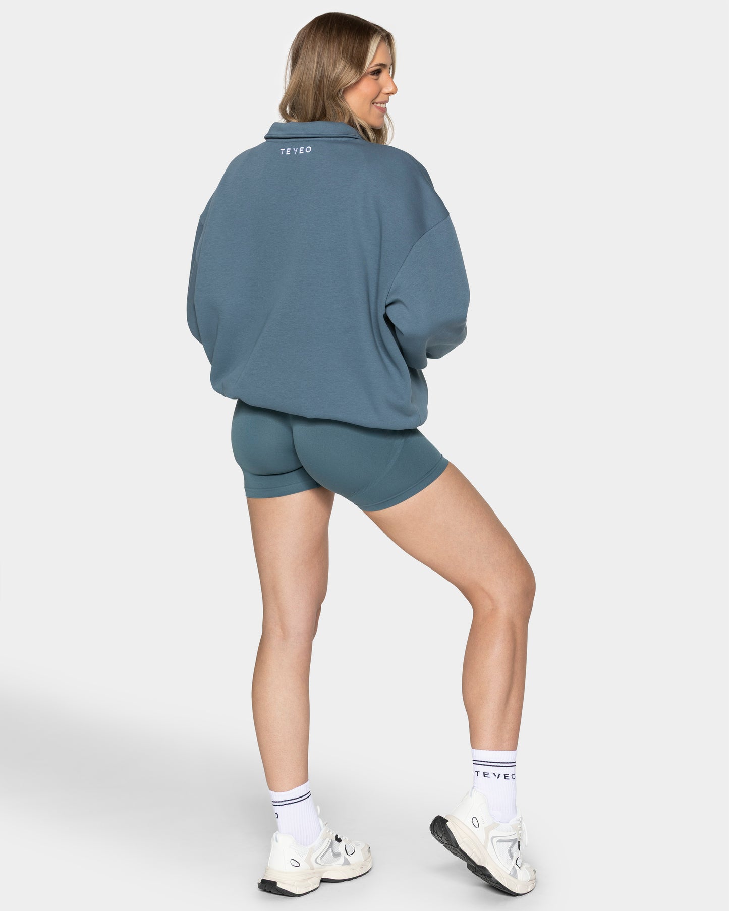 Femme Half Zip Sweater ‘Teal’
