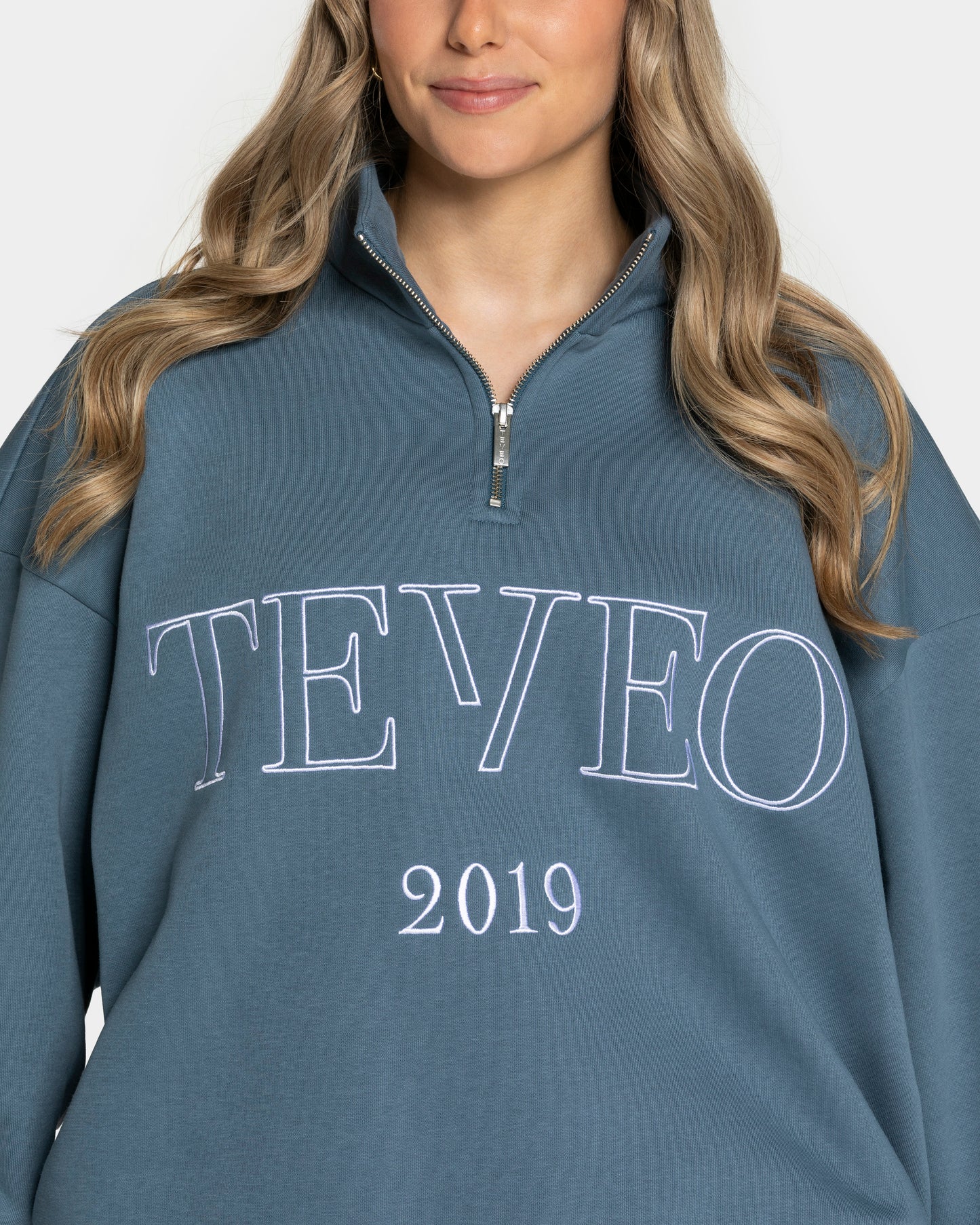 Femme Half Zip Sweater ‘Teal’