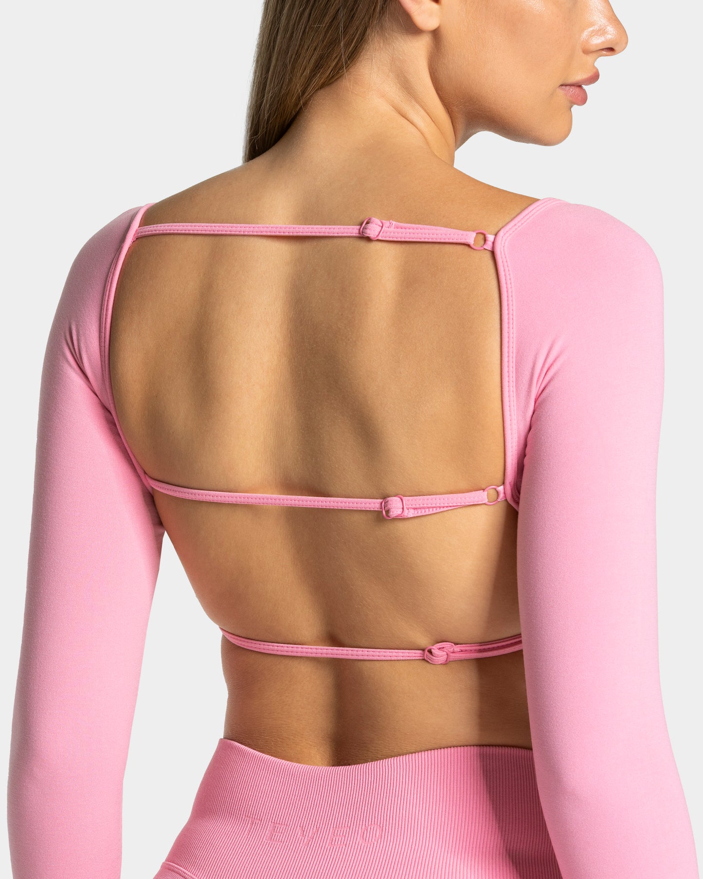 Femme Backless Long Sleeve ‘Pink’