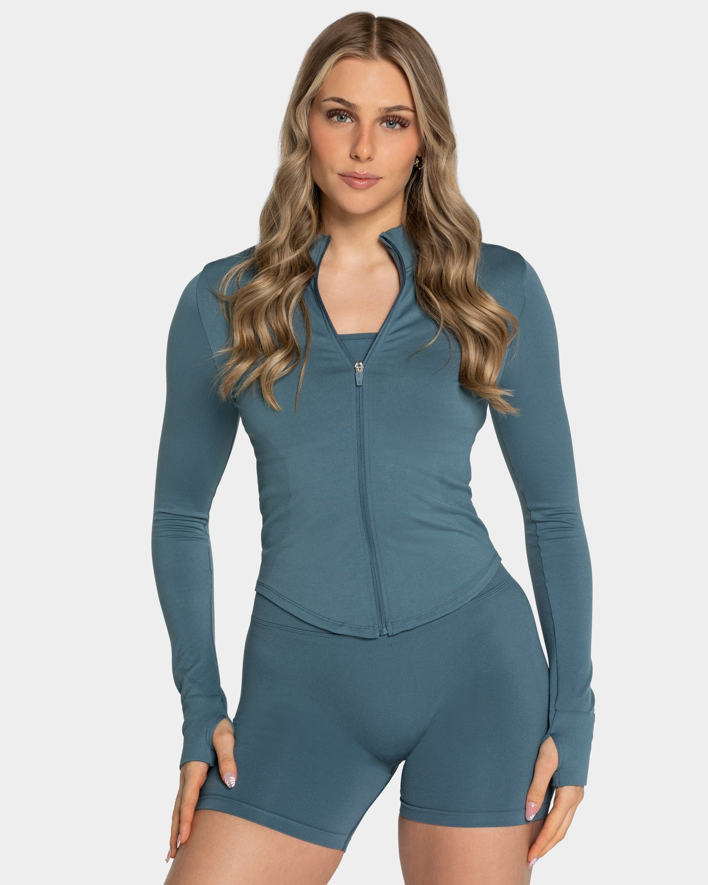 Chaqueta Femme Shaping Zip «teal»