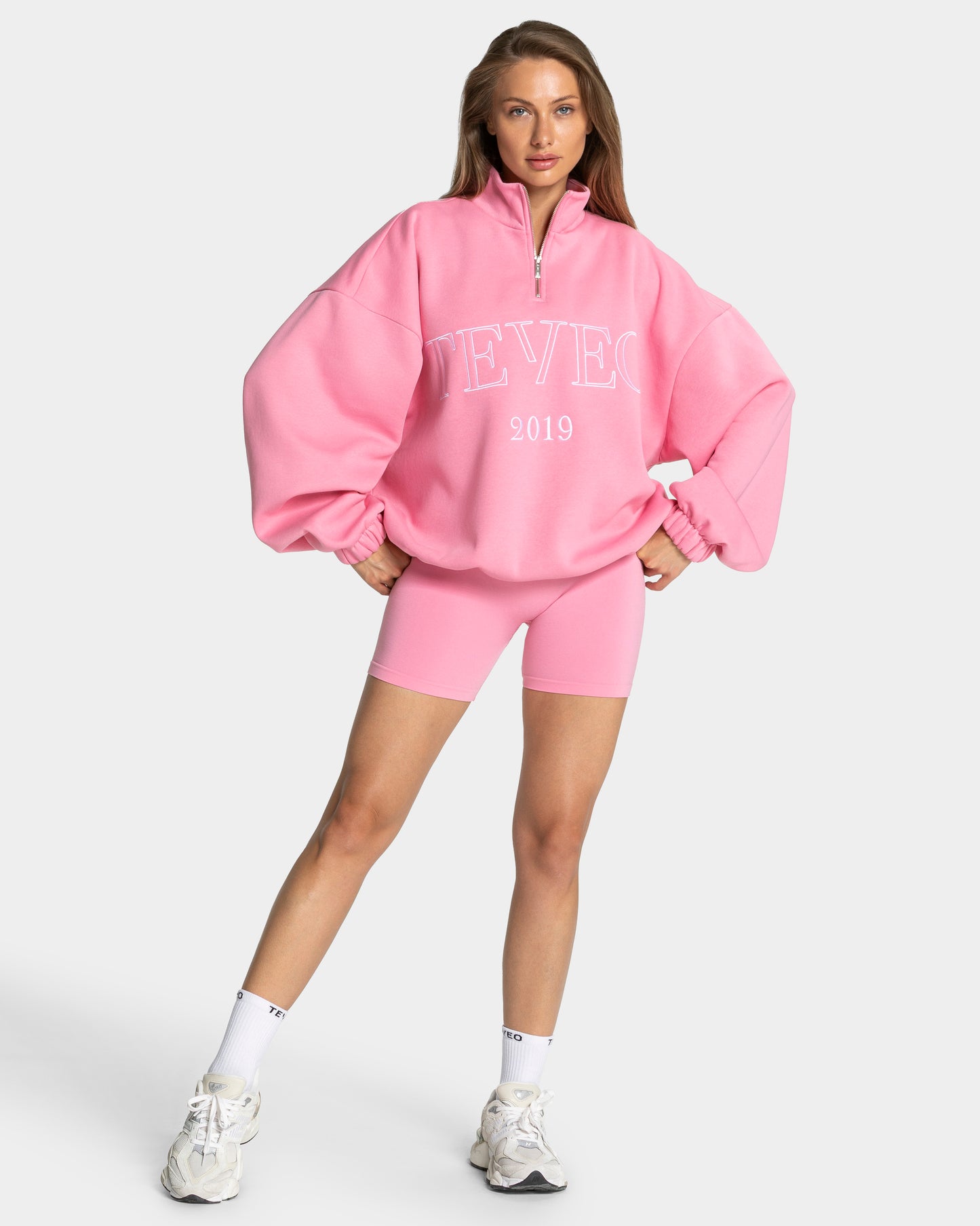 Femme Half Zip Sweater ‘Pink’
