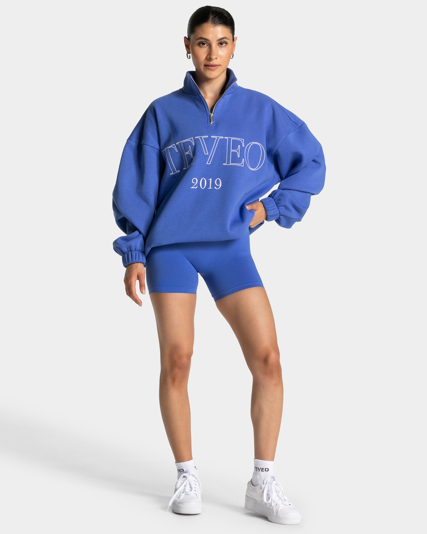 Femme Half Zip Sweater ‘Royal Blue’