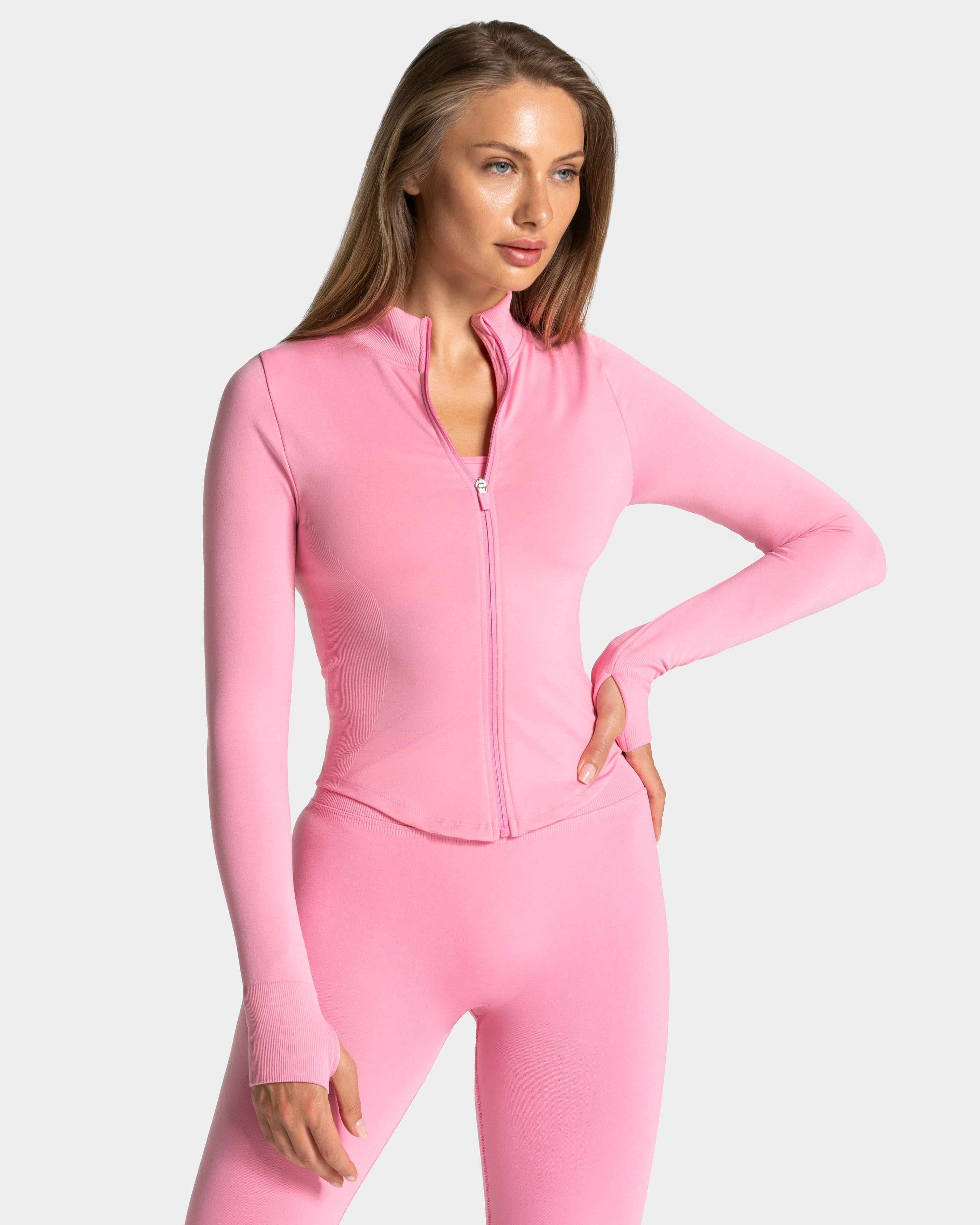 Femme Shaping Zip Jacket 'Pink'