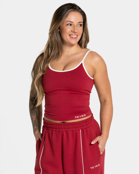 Top Cami Contrastline "Ciliegia"