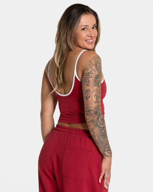 Top Cami Contrastline "Ciliegia"
