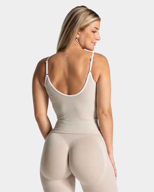 Contrastline Cami Top "Cream"