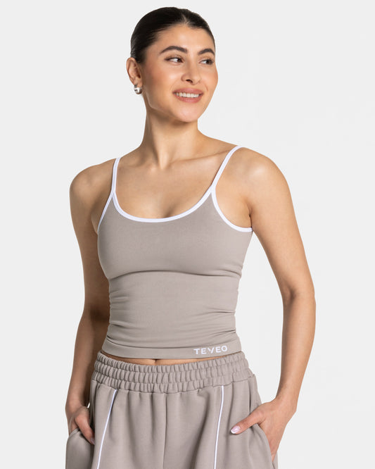 Top Cami Contrastline "Stone"