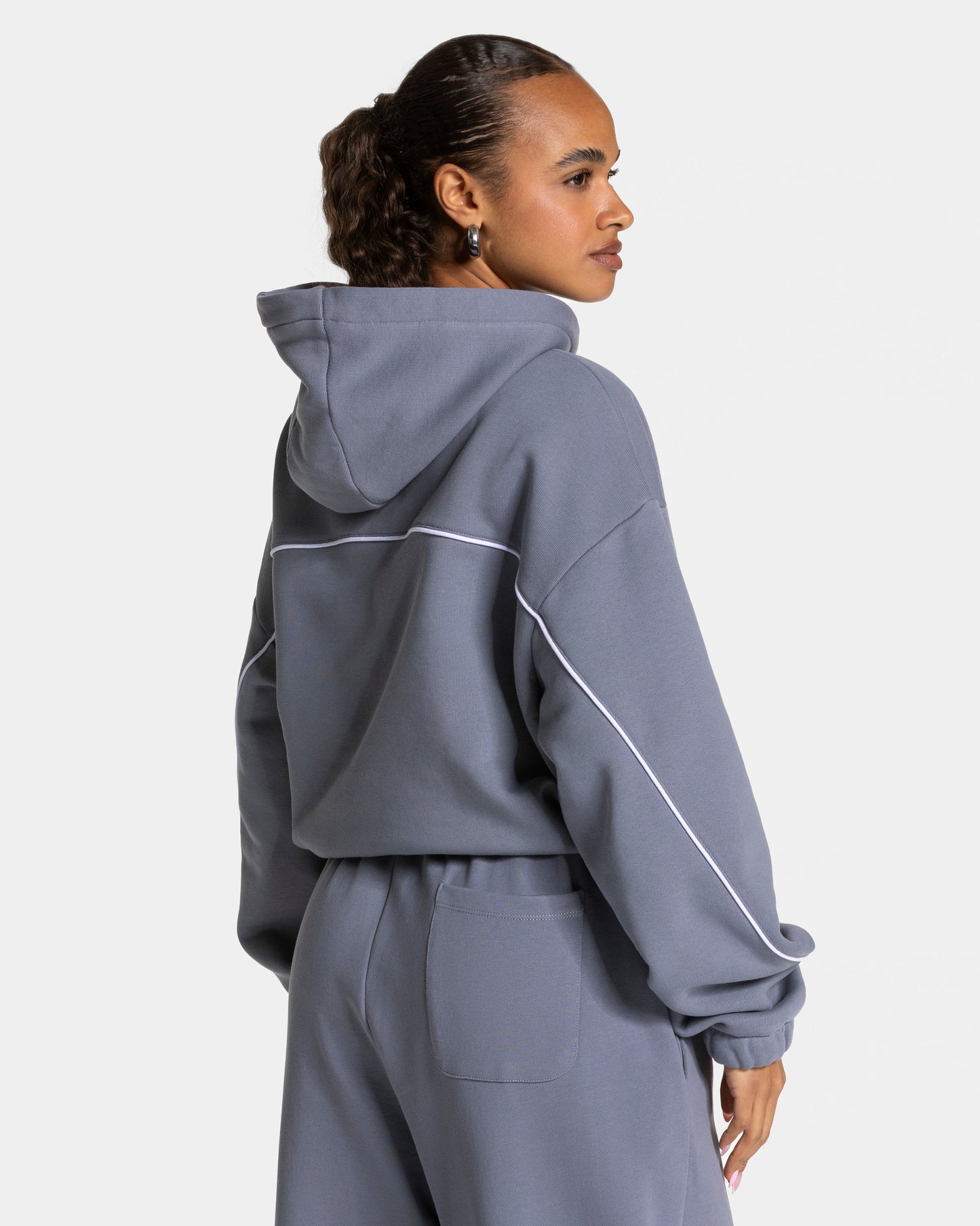 Sweat à capuche Contrastline « argenté »