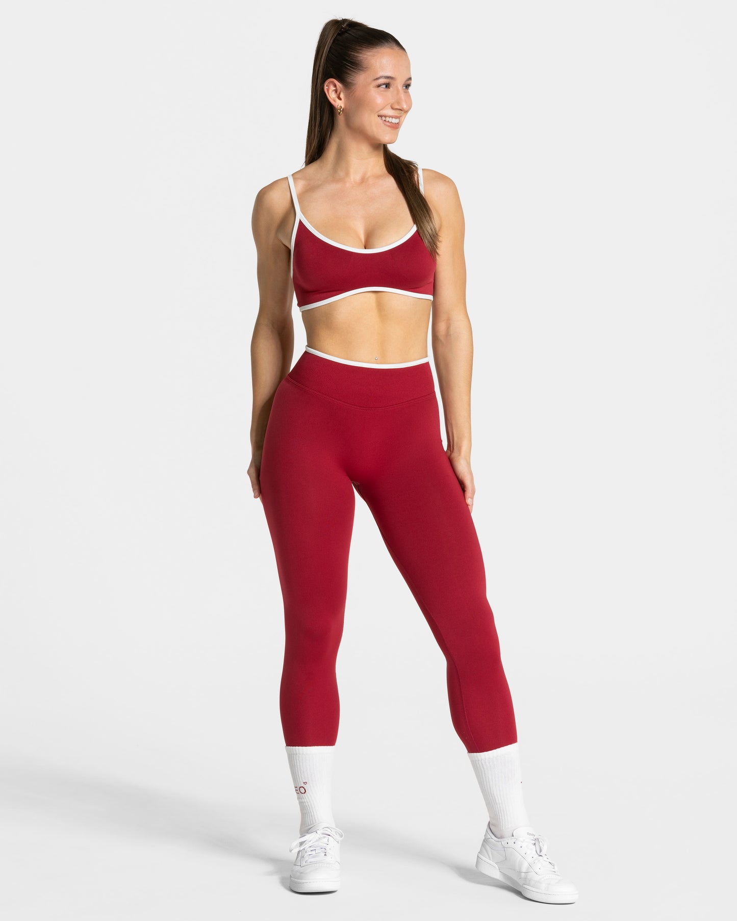 Contrastline Sculpt Scrunch Leggings ‘Cherry’
