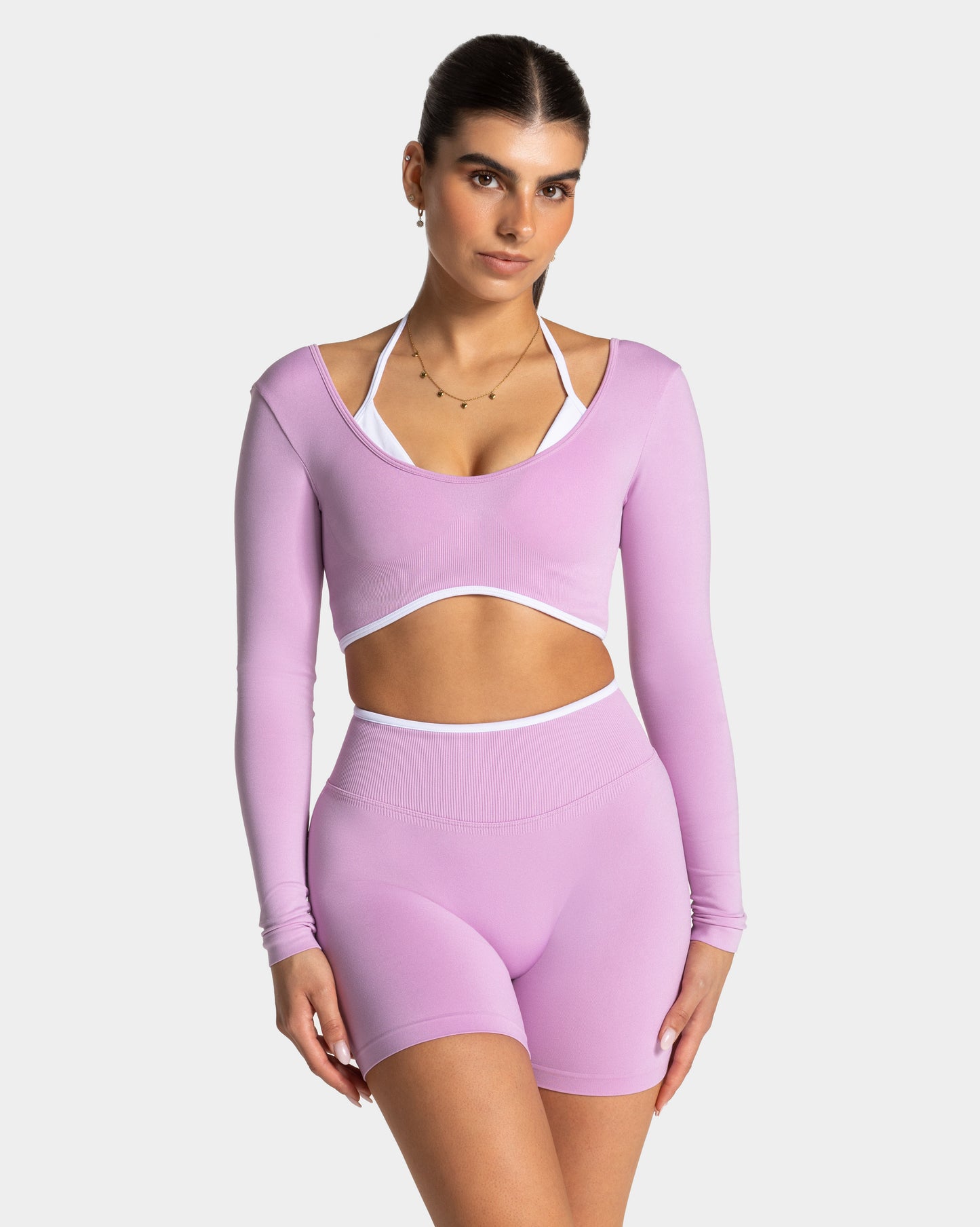 Contrastline Long Sleeve ‘Orchid’