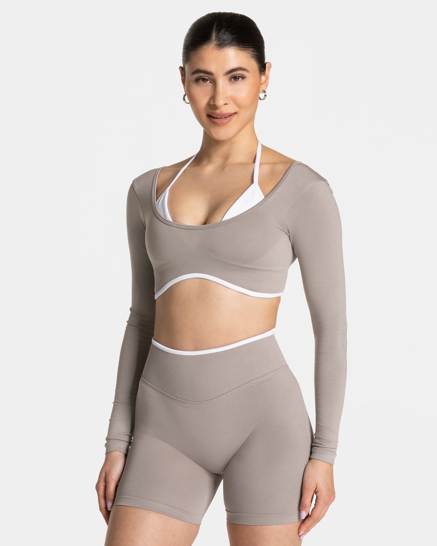 Maglia manica lunga Contrastline "Stone"