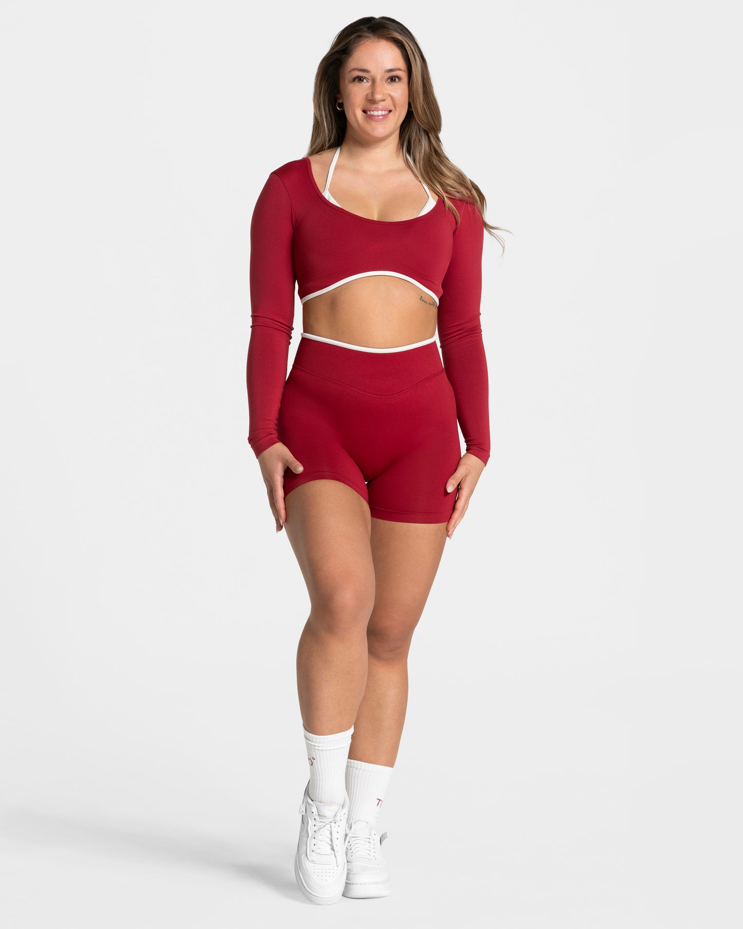 Contrastline Longsleeve ‘Cherry’