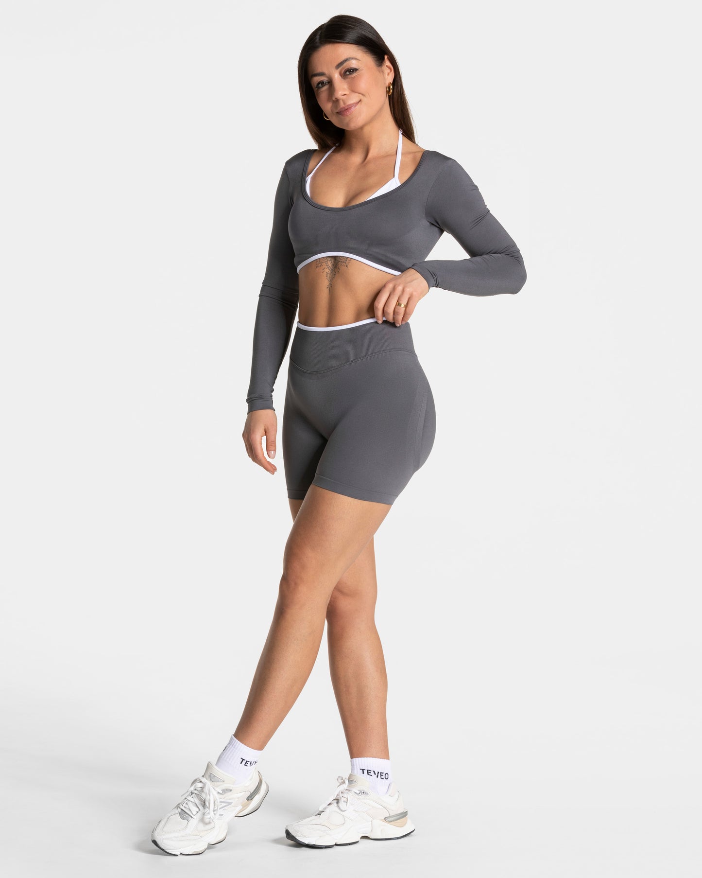 Shorts Sculpt Scrunch Contrastline "Grafite"