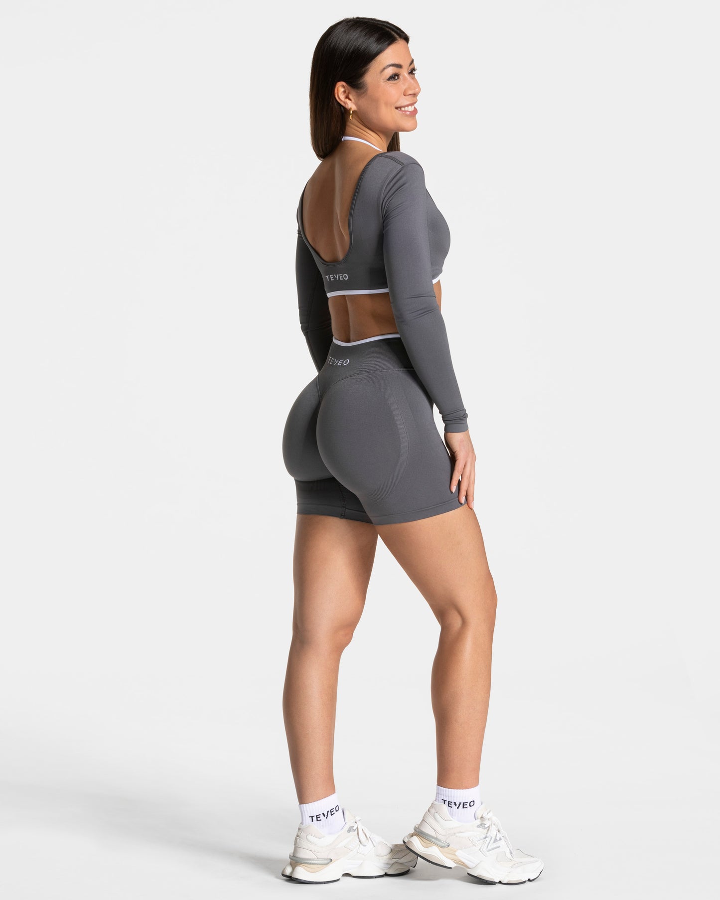 Shorts Sculpt Scrunch Contrastline "Grafite"