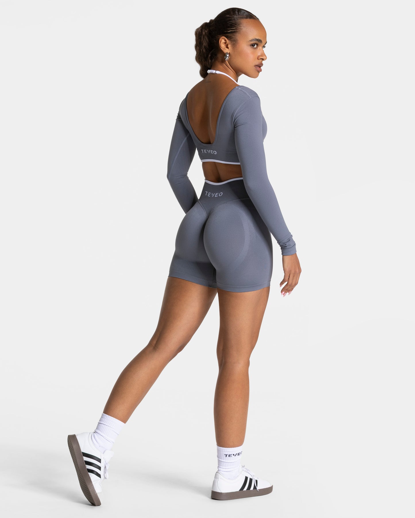 Shorts Sculpt Scrunch Contrastline "Grigio ghiaccio"