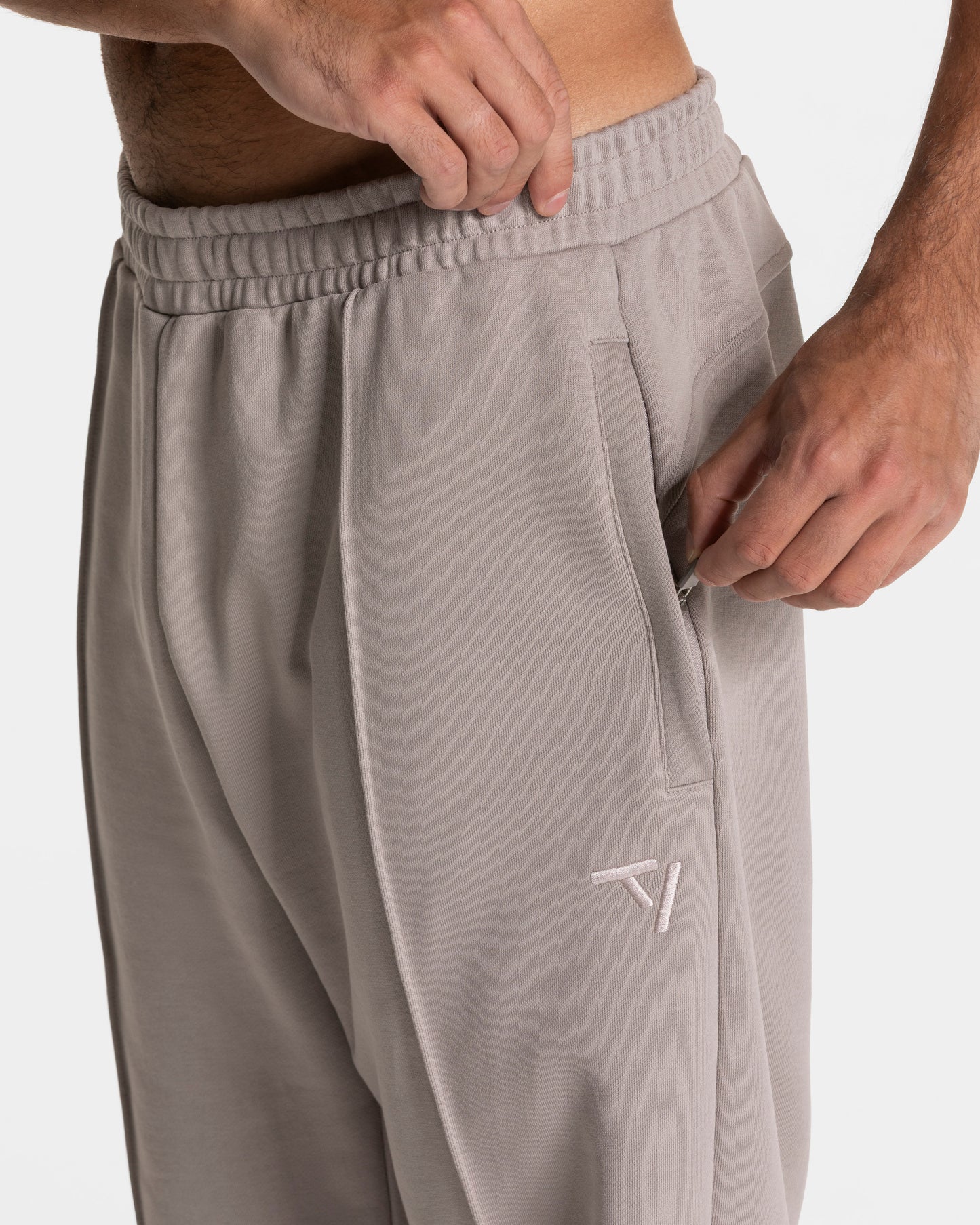 Contrastline Straight Leg Joggers ‘Stone’