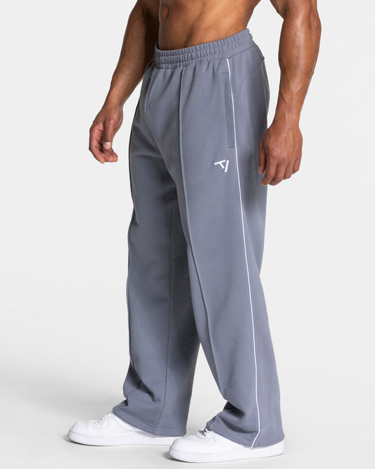 Contrastline Straight Leg Joggers ‘Ice Grey – White’