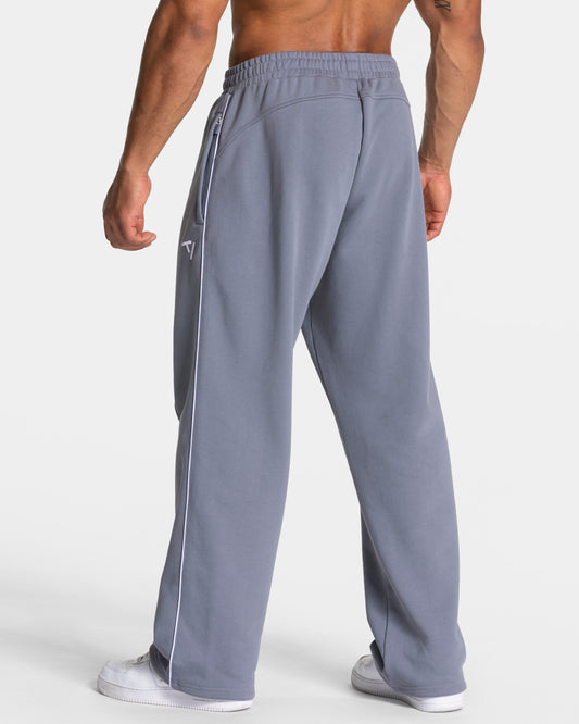 Contrastline Straight Leg Joggers ‘Ice Grey – White’