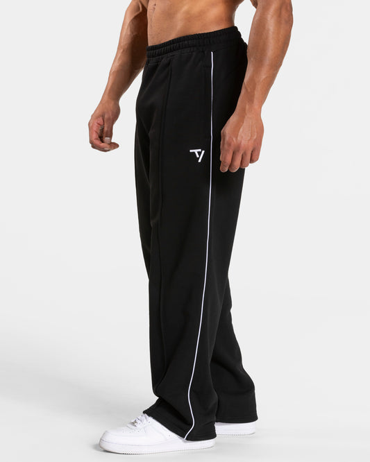 Contrastline Straight Leg Joggers ‘Black – White’