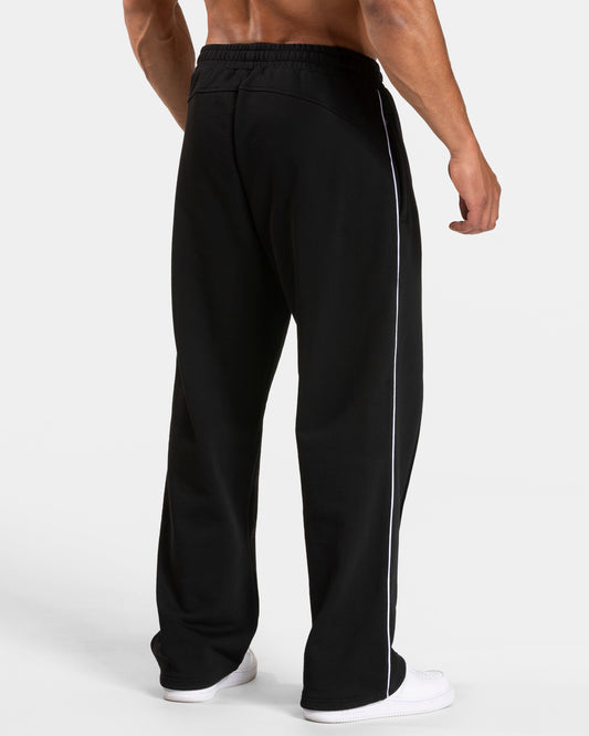 Contrastline Straight Leg Joggers ‘Black – White’