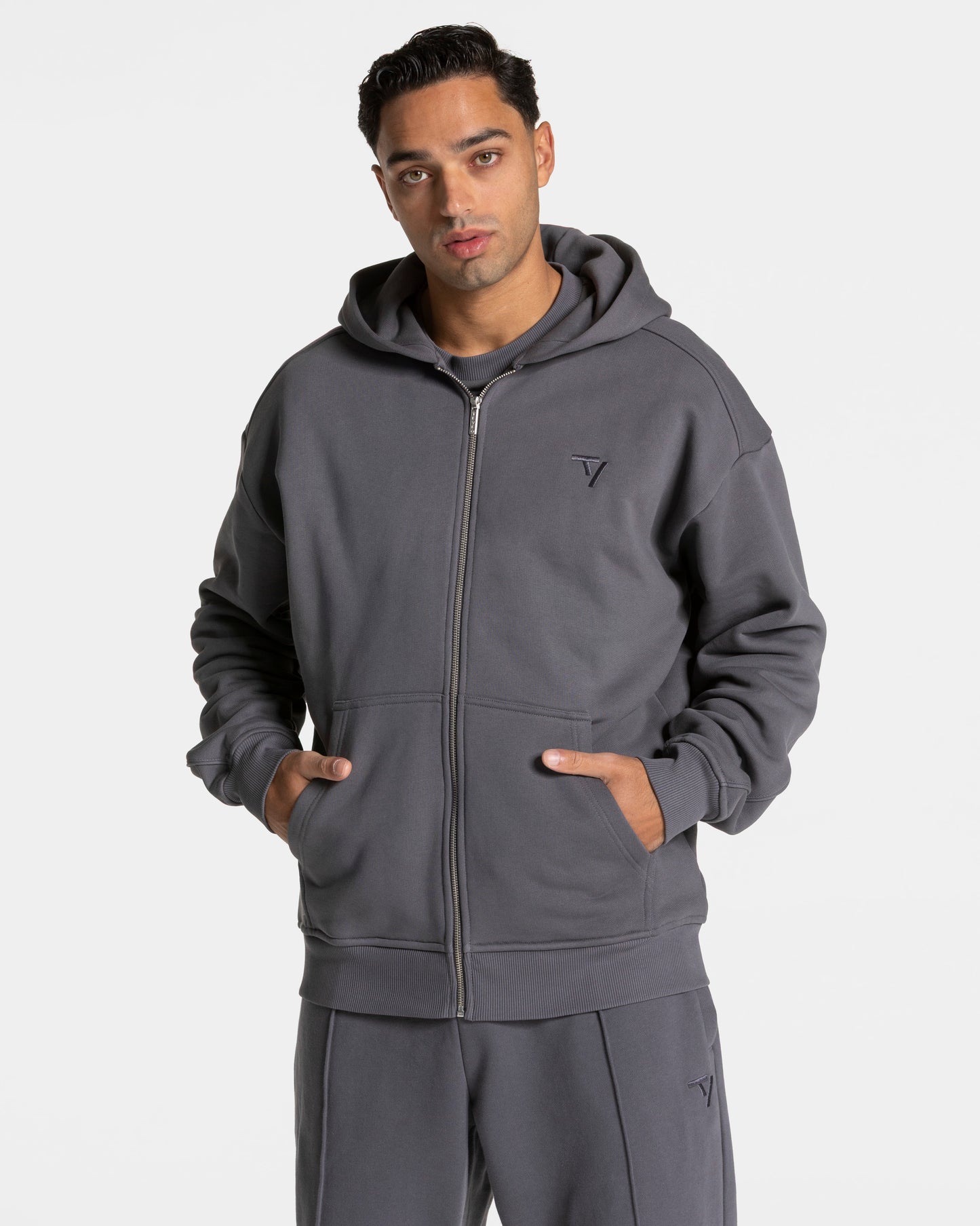 Contrastline Zip Jacket ‘Graphite’