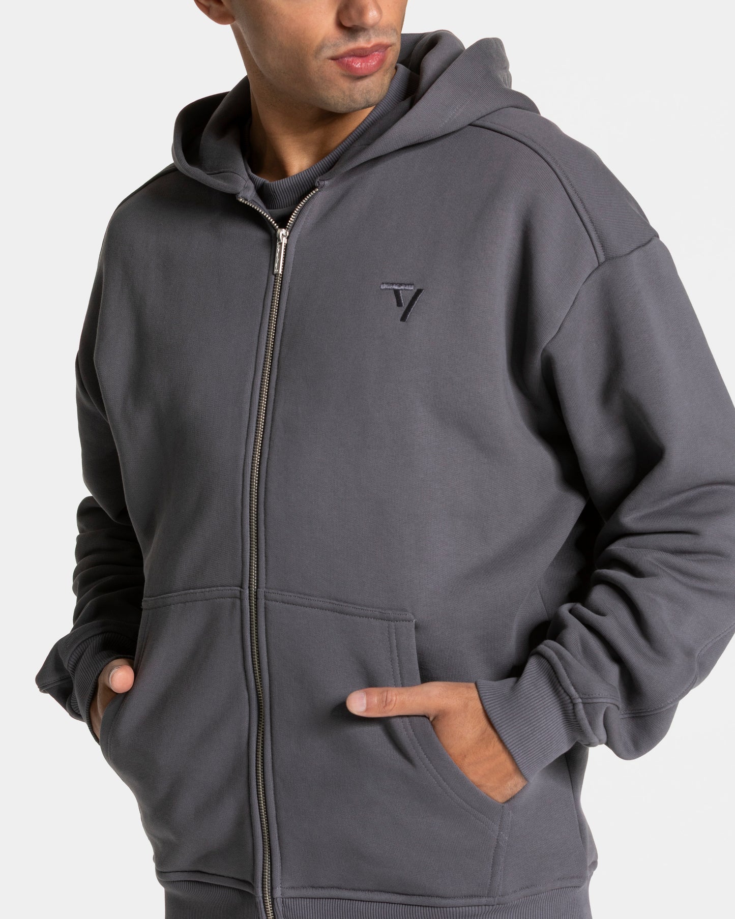Contrastline Zip Jacket ‘Graphite’