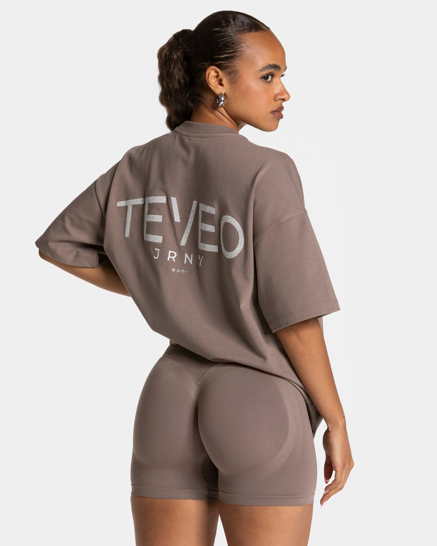 T-shirt oversize Journey « moka »