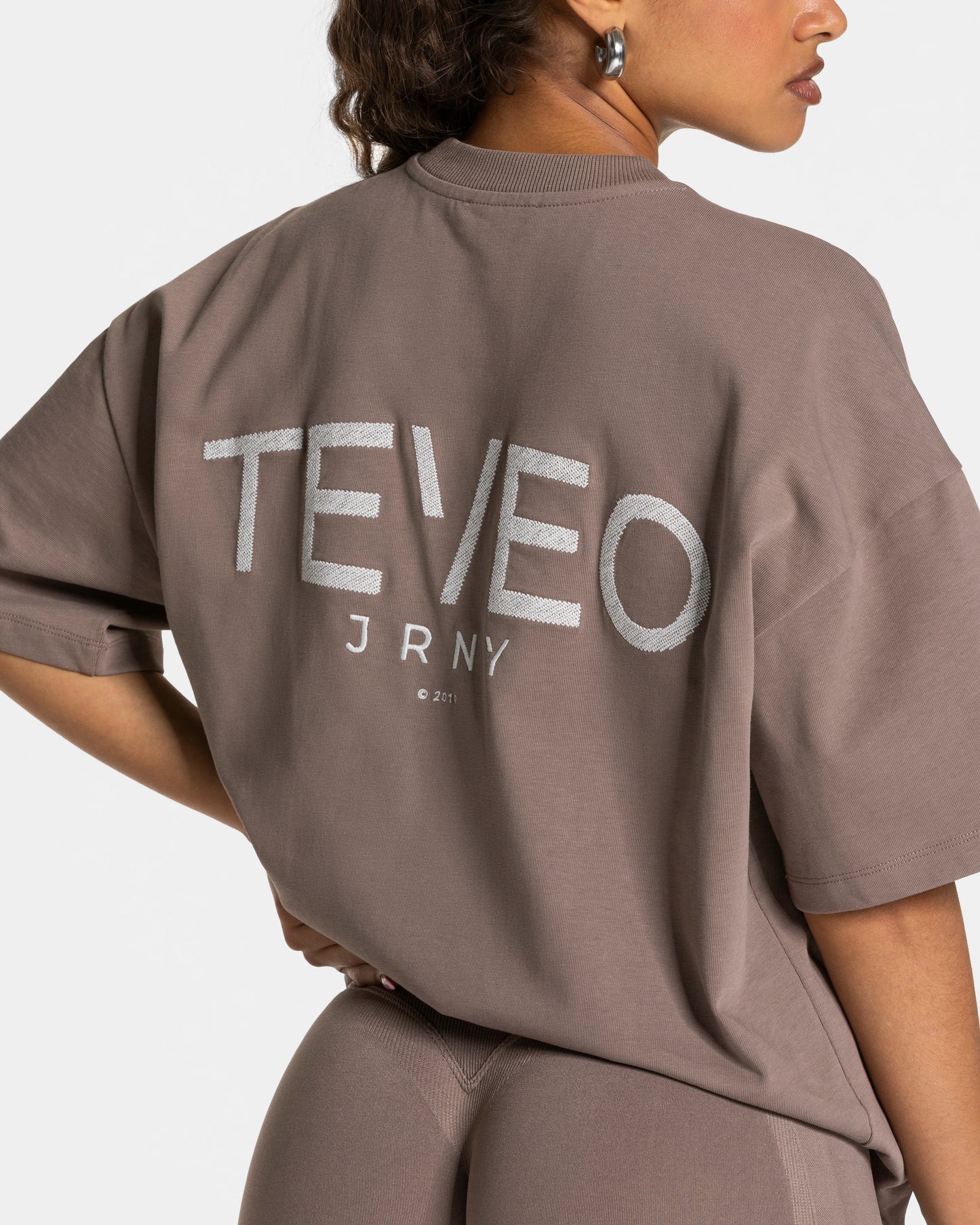 T-shirt oversize Journey « moka »