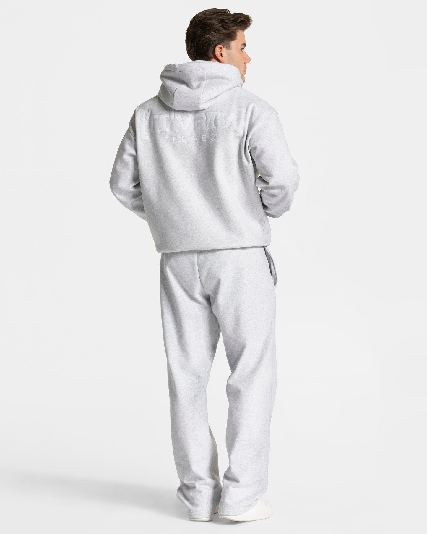 Sweat à capuche oversize RI’VAIV « gris clair »
