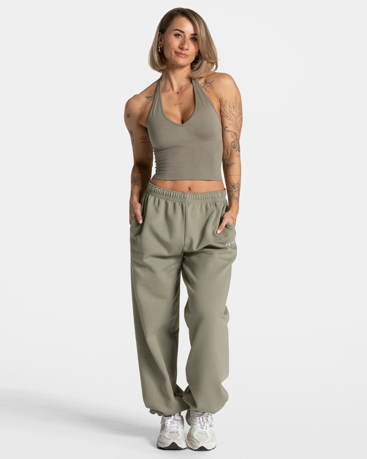 Timeless Pro Halterneck Top ‘Khaki’