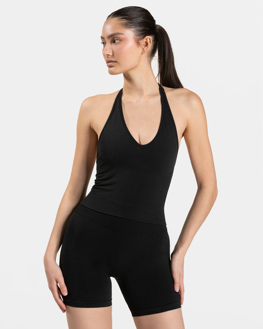 Top con scollo all’americana Timeless Pro "nero"