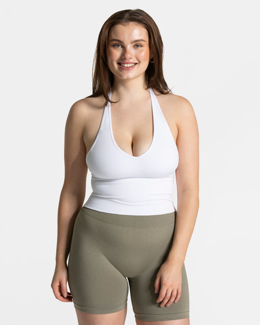 Top con scollo all’americana Timeless Pro "bianco"