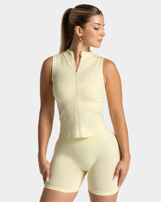 Canotta con cerniera Timeless Pro “Butter Yellow"