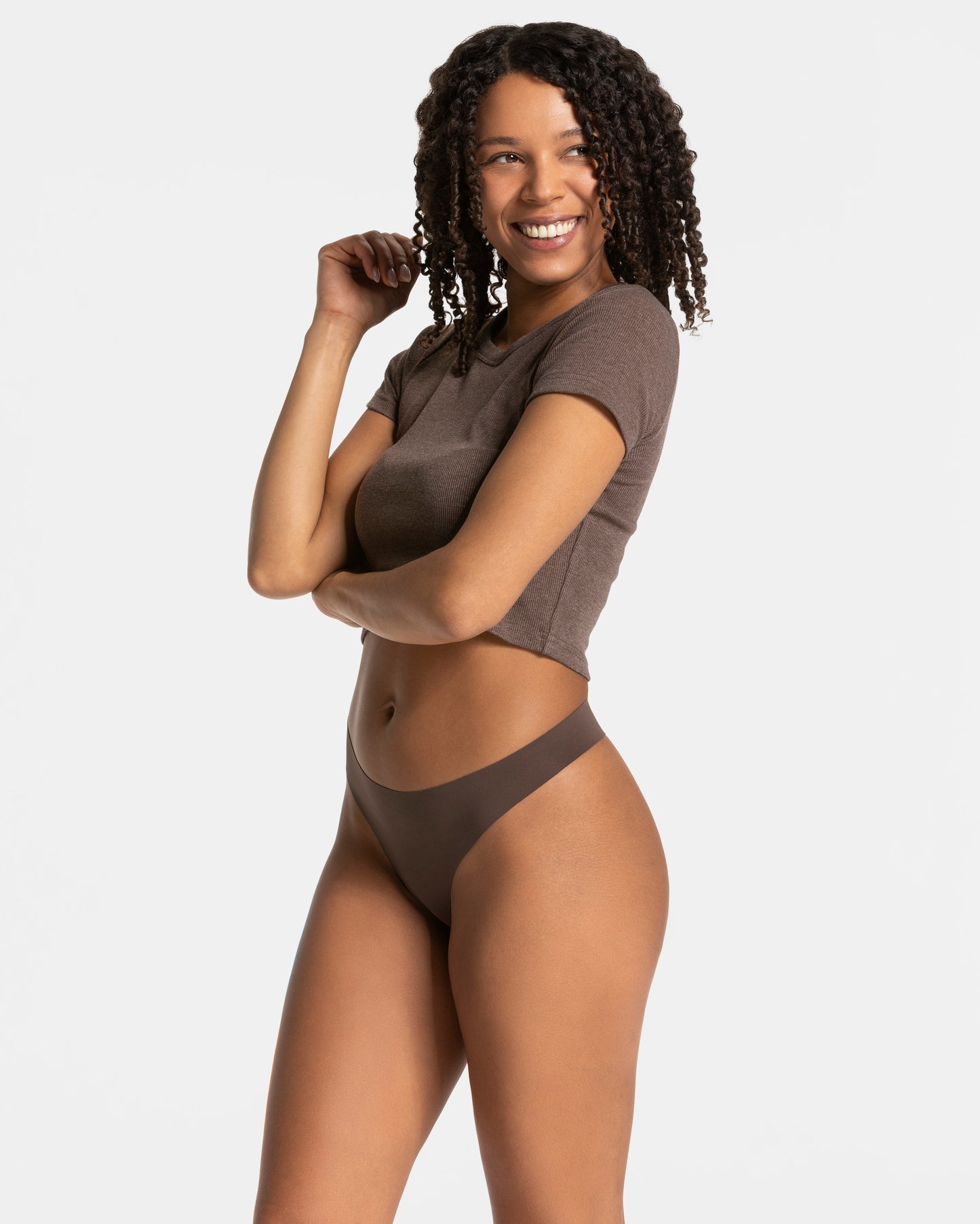 Seamless Padded Thong (5-Pack) ‘Coffee’