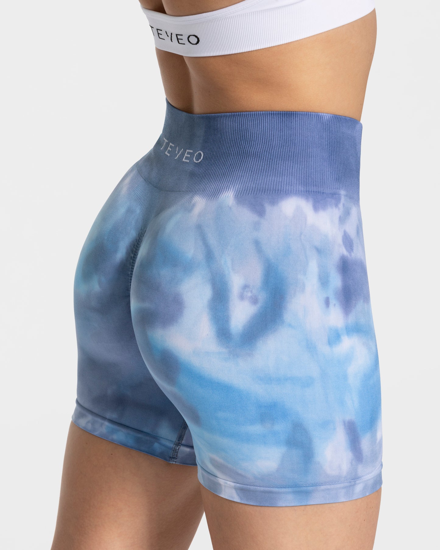 Tie Dye Scrunch Shorts ‘Ocean’