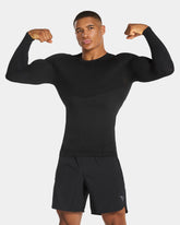 Training Fitted Longsleeve "Schwarz"
