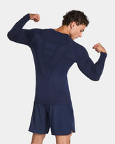 Training Fitted Longsleeve "Dunkelblau"