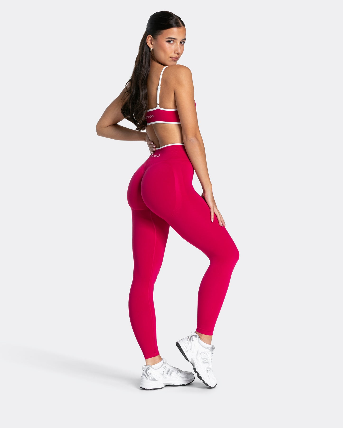 Leggings Sculpt Scrunch Contrastline "Lampone"