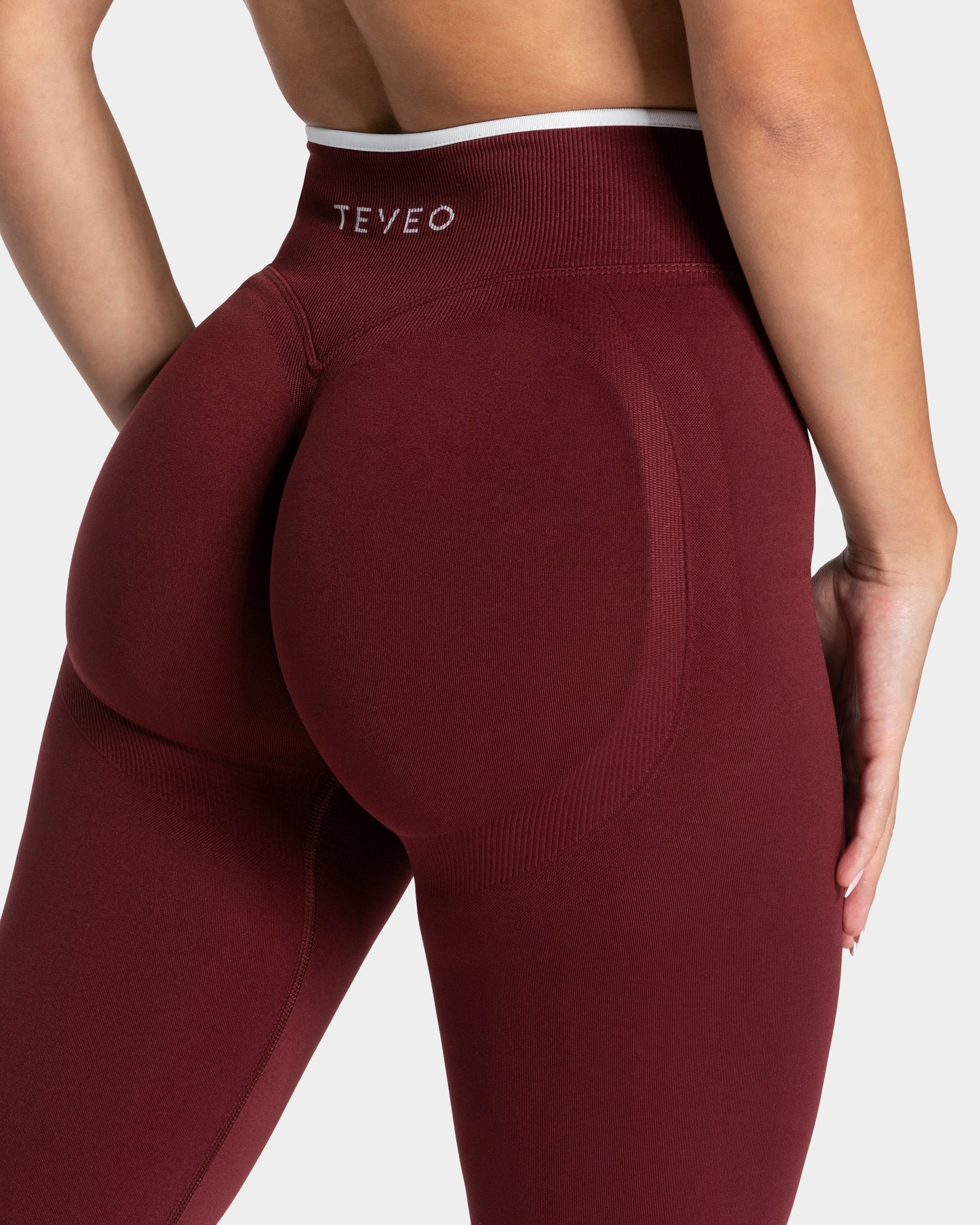 Contrastline Sculpt Scrunch Leggings ‘Burgundy’