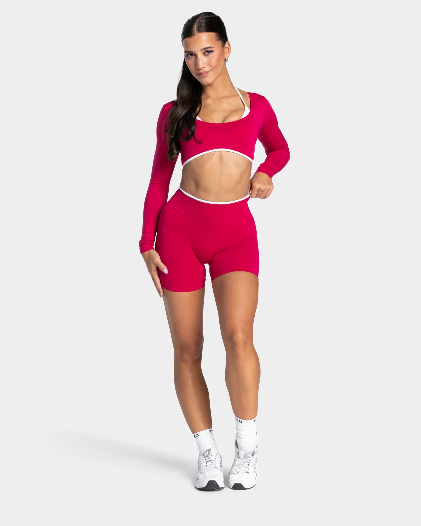 Shorts Sculpt Scrunch Contrastline "Lampone"