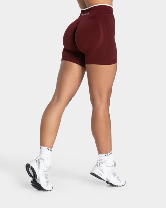 Contrastline Sculpt Scrunch Shorts ‘Burgundy’