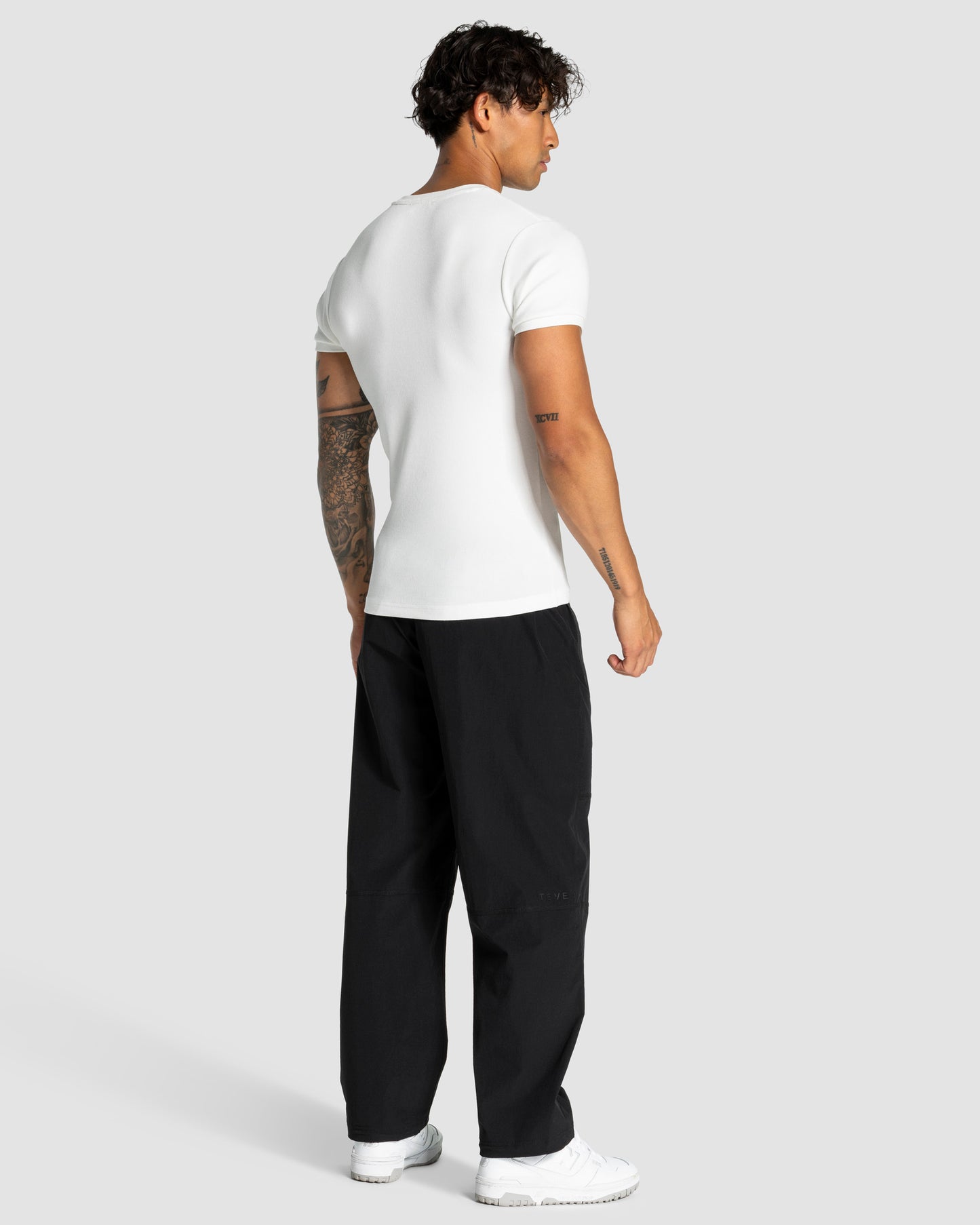 T-shirt côtelé Workout « blanc »
