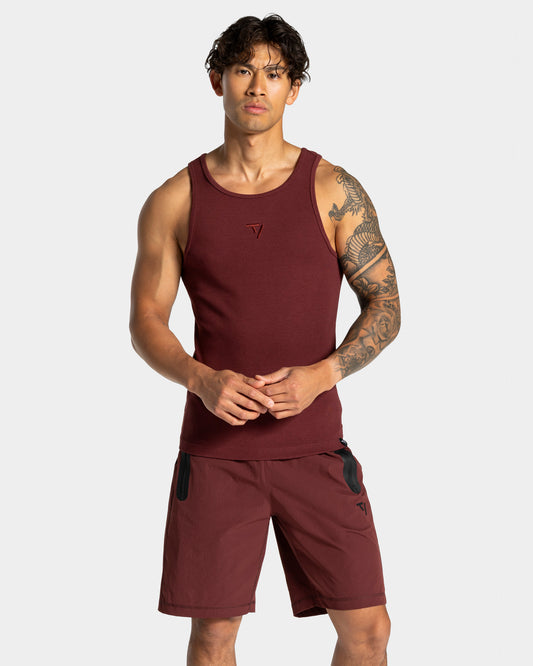 Workout Ribbed Tank Top ‘Merlot’